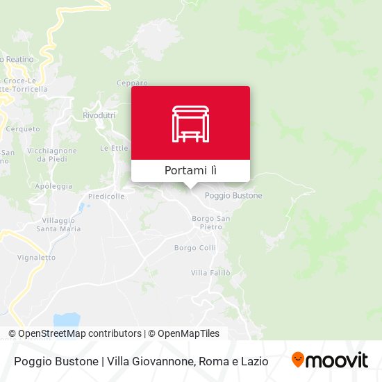 Mappa Poggio Bustone | Villa Giovannone