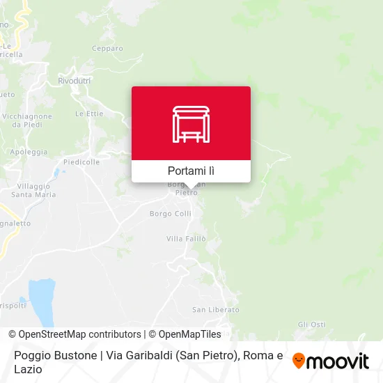 Mappa Poggio Bustone | Via Garibaldi (San Pietro)