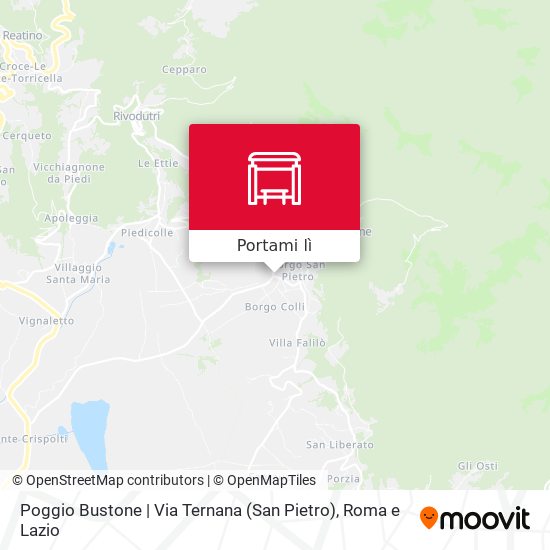Mappa Poggio Bustone | Via Ternana (San Pietro)