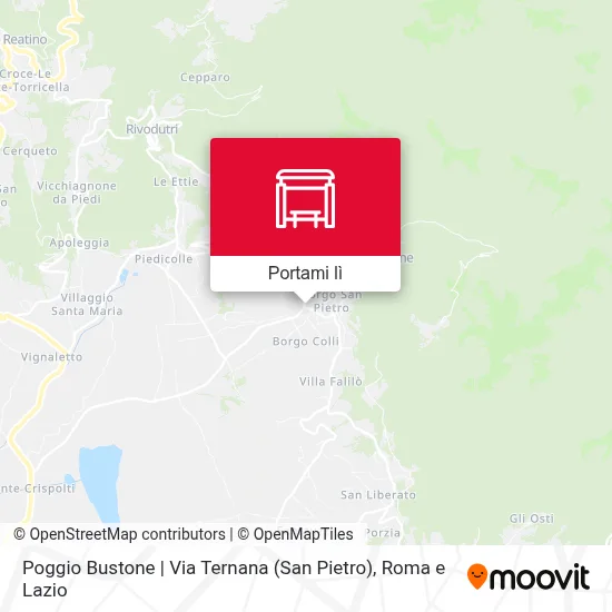 Mappa Poggio Bustone | Via Ternana (San Pietro)