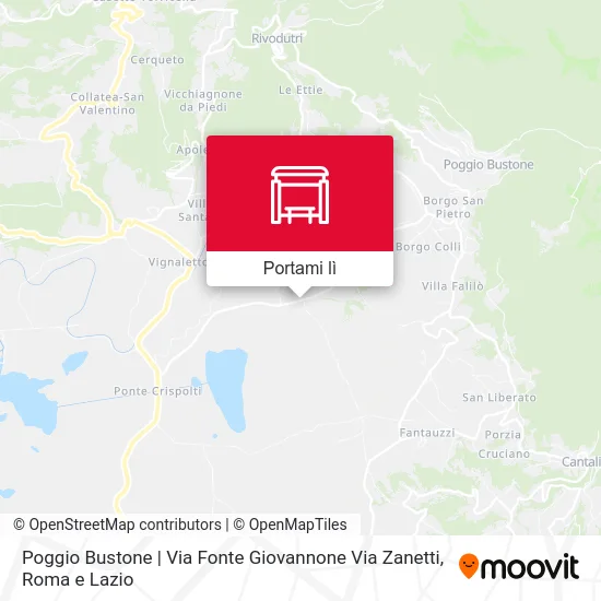 Mappa Poggio Bustone | Via Fonte Giovannone Via Zanetti