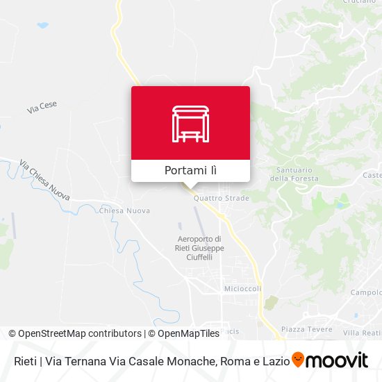 Mappa Rieti | Via Ternana Via Casale Monache
