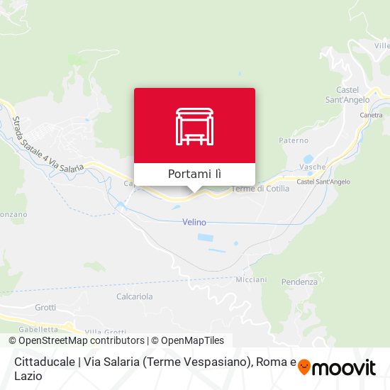 Mappa Cittaducale | Via Salaria (Terme Vespasiano)
