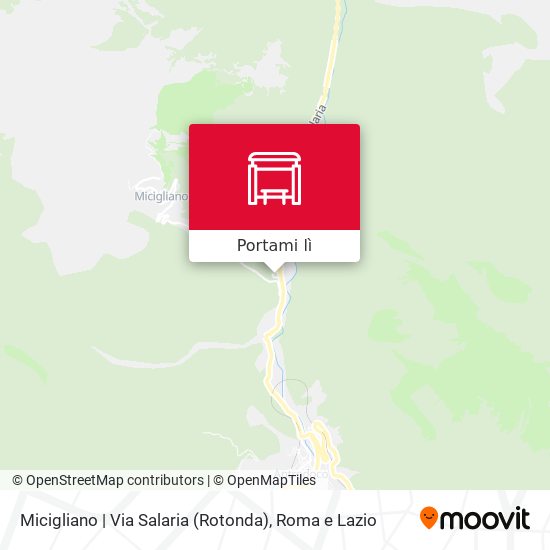 Mappa Micigliano | Via Salaria (Rotonda)