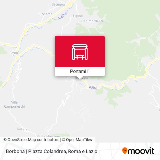 Mappa Borbona | Piazza Colandrea