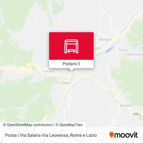 Mappa Posta | Via Salaria Via Leonessa