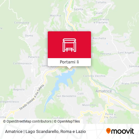 Mappa Amatrice | Lago Scandarello