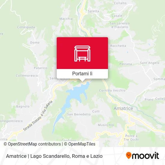 Mappa Amatrice | Lago Scandarello