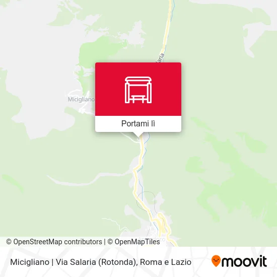 Mappa Micigliano | Via Salaria (Rotonda)