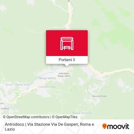 Mappa Antrodoco | Via Stazione Via De Gasperi