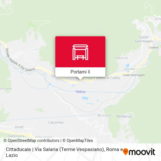 Mappa Cittaducale | Via Salaria (Terme Vespasiano)