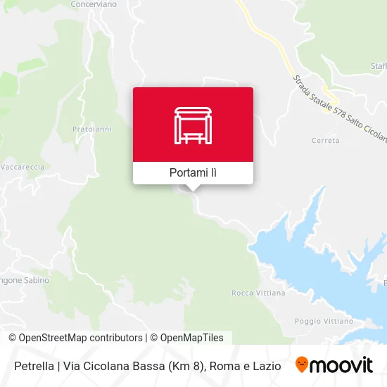 Mappa Petrella | Via Cicolana Bassa (Km 8)
