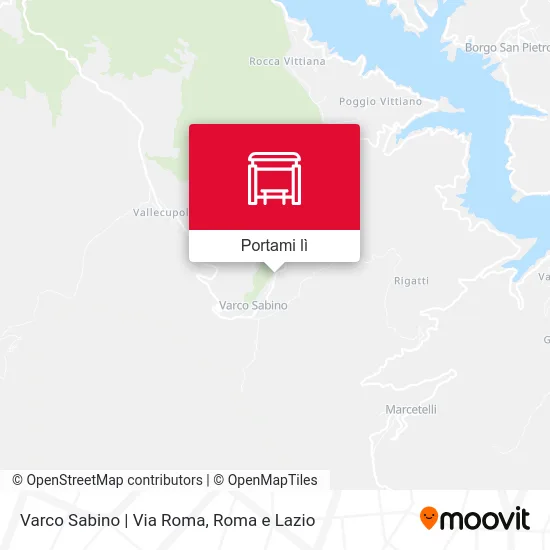 Mappa Varco Sabino | Via Roma