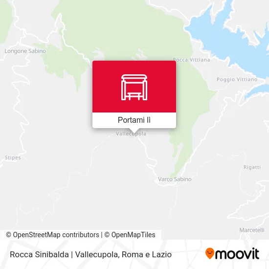 Mappa Rocca Sinibalda | Vallecupola
