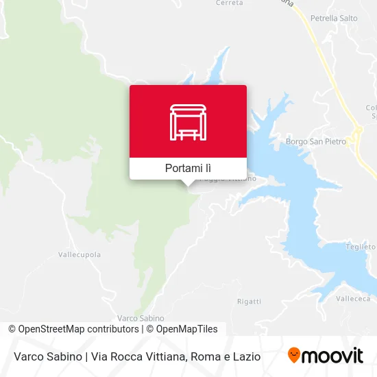 Mappa Varco Sabino | Via Rocca Vittiana