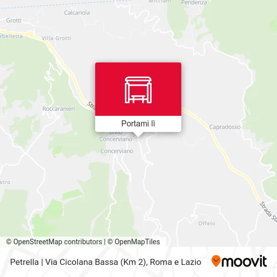 Mappa Petrella | Via Cicolana Bassa (Km 2)