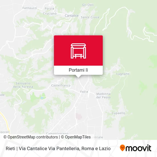 Mappa Rieti | Via Cantalice Via Pantelleria