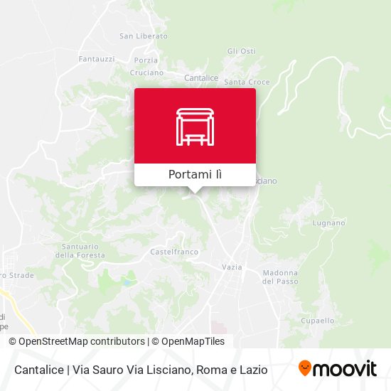 Mappa Cantalice | Via Sauro Via Lisciano