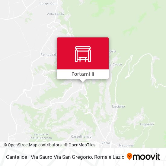 Mappa Cantalice | Via Sauro Via San Gregorio