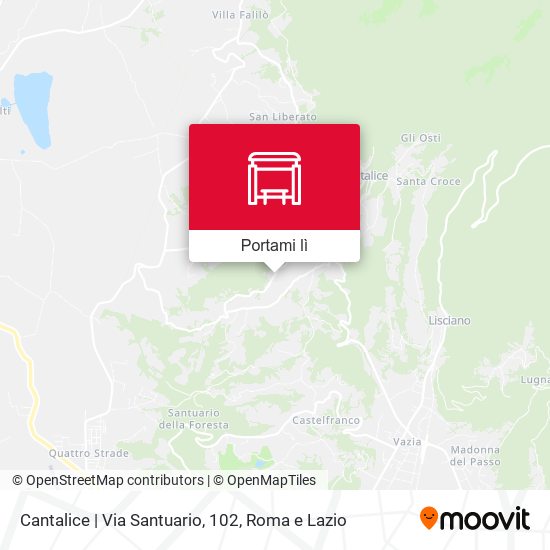 Mappa Cantalice | Via Santuario, 102