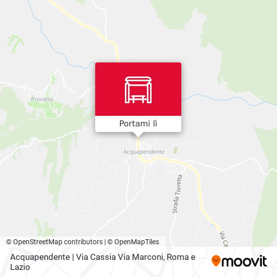 Mappa Acquapendente | Via Cassia Via Marconi
