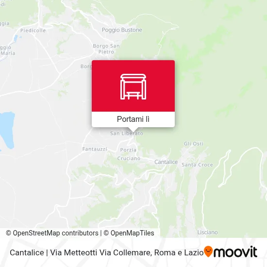 Mappa Cantalice | Via Metteotti Via Collemare