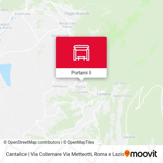 Mappa Cantalice | Via Collemare Via Metteotti