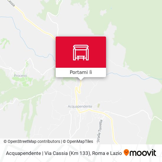 Mappa Acquapendente | Via Cassia (Km 133)