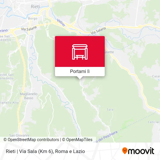 Mappa Rieti | Via Sala (Km 6)