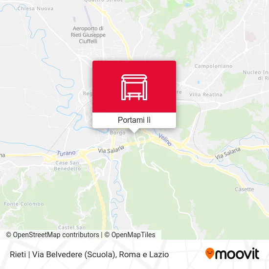 Mappa Rieti | Via Belvedere (Scuola)