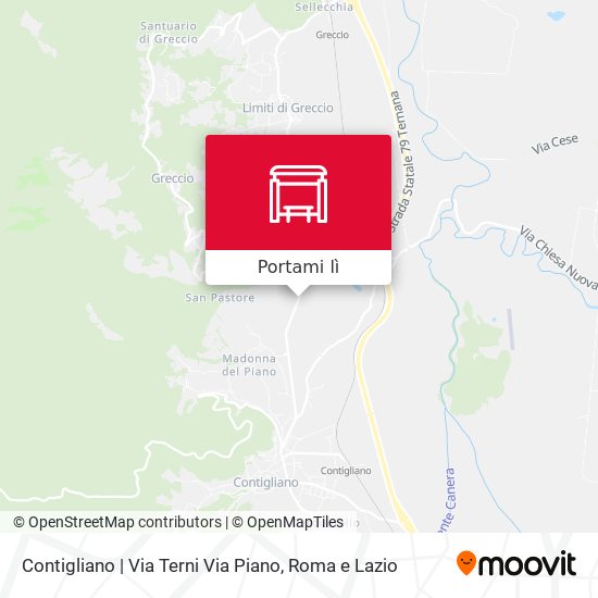 Mappa Contigliano | Via Terni Via Piano