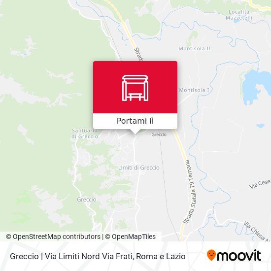Mappa Greccio | Via Limiti Nord Via Frati