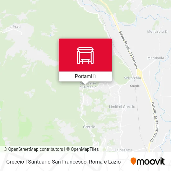 Mappa Greccio | Santuario San Francesco