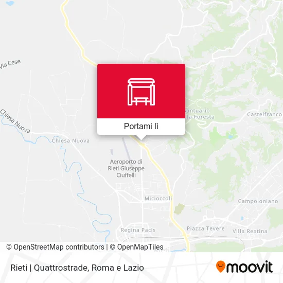 Mappa Rieti | Quattrostrade