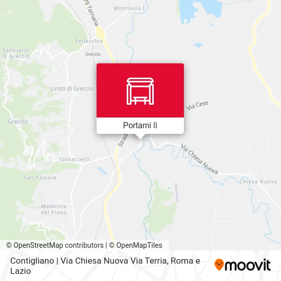 Mappa Contigliano | Via Chiesa Nuova Via Terria