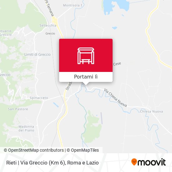 Mappa Rieti | Via Greccio (Km 6)