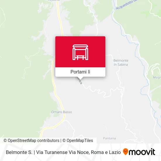 Mappa Belmonte S. | Via Turanense Via Noce