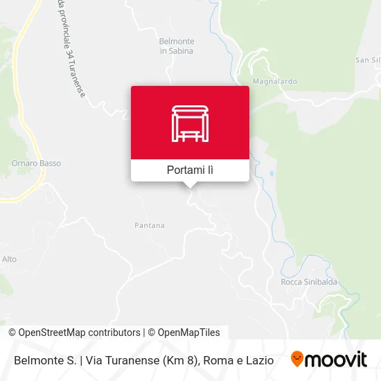 Mappa Belmonte S. | Via Turanense (Km 8)
