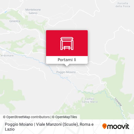 Mappa Poggio Moiano | Viale Manzoni (Scuole)