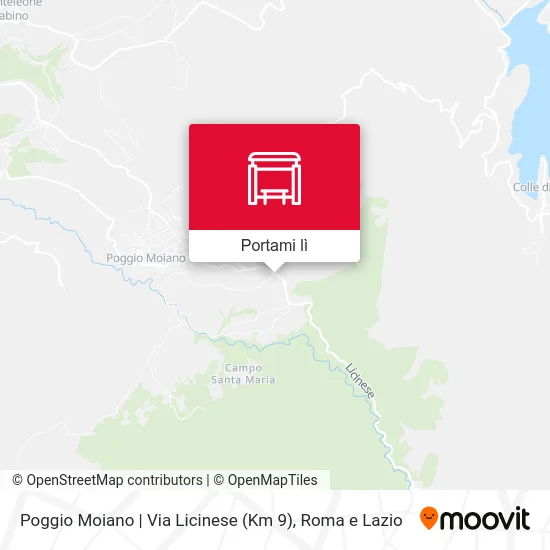 Mappa Poggio Moiano | Via Licinese (Km 9)