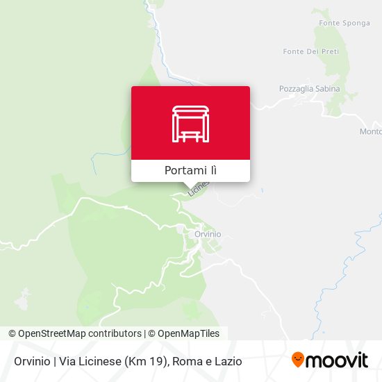 Mappa Orvinio | Via Licinese (Km 19)