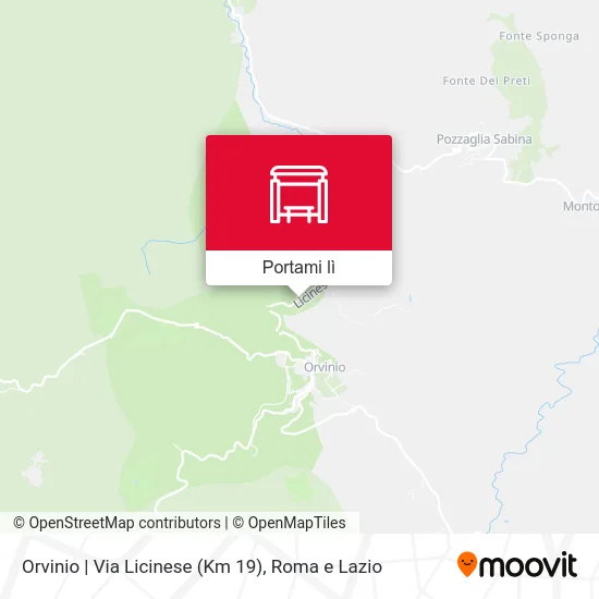 Mappa Orvinio | Via Licinese (Km 19)