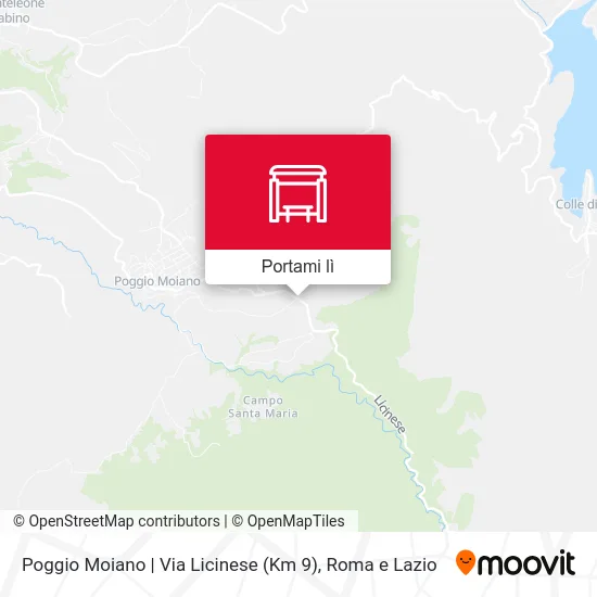 Mappa Poggio Moiano | Via Licinese (Km 9)