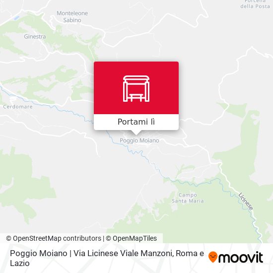 Mappa Poggio Moiano | Via Licinese Viale Manzoni