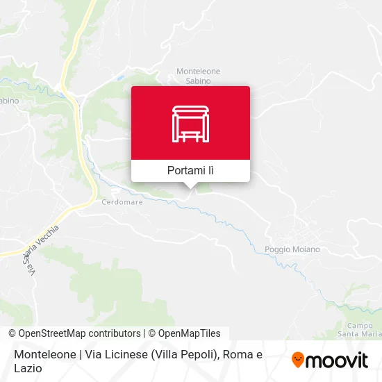 Mappa Monteleone | Via Licinese (Villa Pepoli)