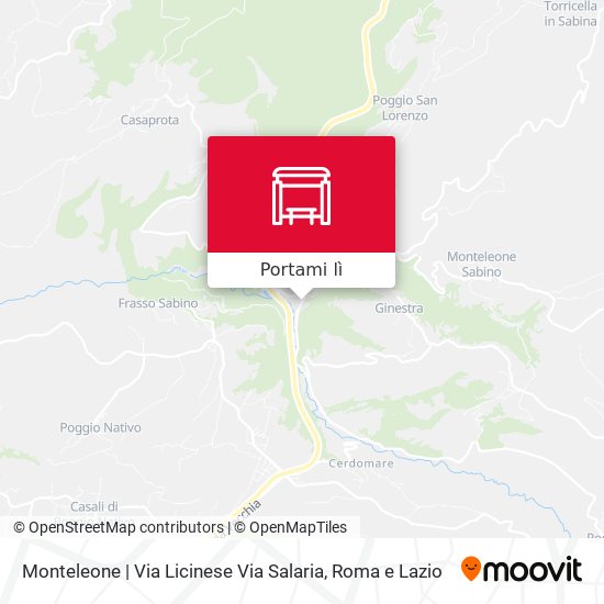 Mappa Monteleone | Via Licinese Via Salaria