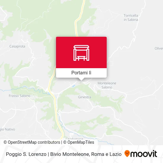 Mappa Poggio S. Lorenzo | Bivio Monteleone