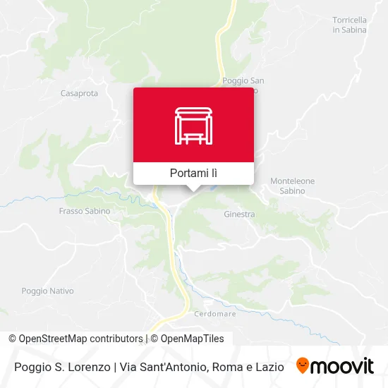 Mappa Poggio S. Lorenzo | Via Sant'Antonio