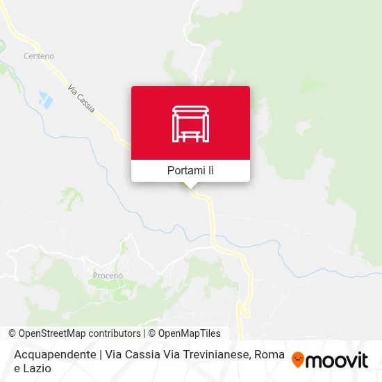 Mappa Acquapendente | Via Cassia Via Trevinianese