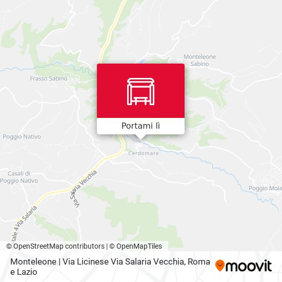 Mappa Monteleone | Via Licinese Via Salaria Vecchia